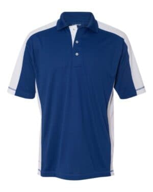 ROYAL/ WHITE Sierra pacific 0465 colorblocked moisture free mesh polo