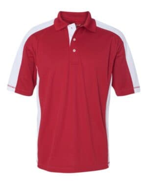 RED/ WHITE Sierra pacific 0465 colorblocked moisture free mesh polo