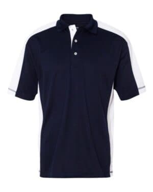 NAVY/ WHITE Sierra pacific 0465 colorblocked moisture free mesh polo