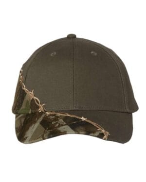 HARDWOOD GREEN/ OLIVE Kati LC4BW camo with barbed wire embroidery cap