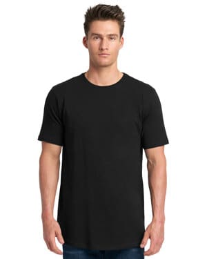 BLACK Next level apparel 3602 men's cotton long body crew