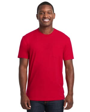 RED Next level apparel 3605 unisex pocket crew