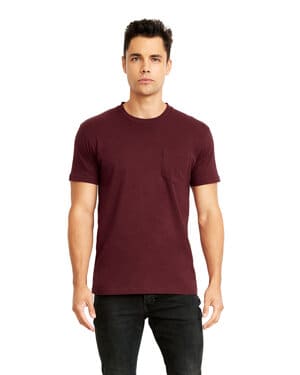 MAROON Next level apparel 3605 unisex pocket crew