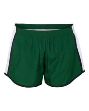 DARK GREEN/ WHITE/ BLACK Augusta sportswear 1265 women's pulse team running shorts