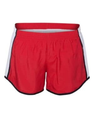 RED/ WHITE/ BLACK Augusta sportswear 1265 women's pulse team running shorts