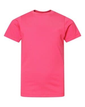 HOT PINK Lat 6101 youth fine jersey tee