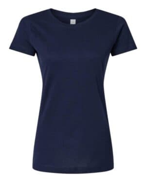 NAVY Lat 3516 women's fine jersey tee