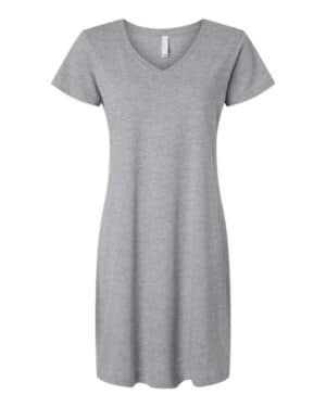 HEATHER Lat 3522 women's fine jersey v-neck coverup