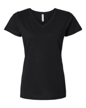 BLACK Lat 3507 women's fine jersey v-neck tee