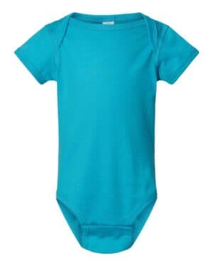 TURQUOISE Rabbit skins 4424 infant fine jersey bodysuit