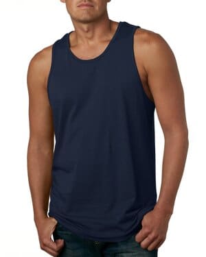 MIDNIGHT NAVY Next level apparel 3633 men's cotton tank