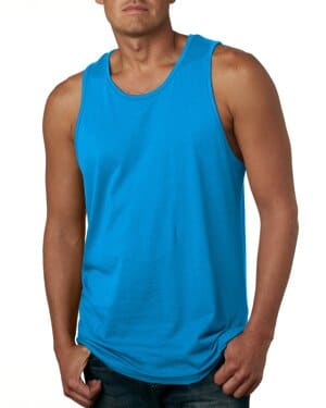 TURQUOISE Next level apparel 3633 men's cotton tank