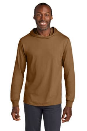 GOLDEN PECAN 363LH jerzees classics unisex cotton long sleeve hooded t-shirt