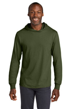363LH jerzees classics unisex cotton long sleeve hooded t-shirt