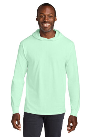MINT TO BE 363LH jerzees classics unisex cotton long sleeve hooded t-shirt
