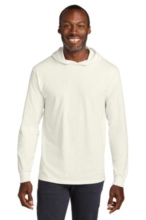 SWEET CREAM HEATHER 363LH jerzees classics unisex cotton long sleeve hooded t-shirt