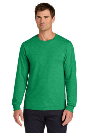 RETRO HEATHER GREEN 363L jerzees classics unisex cotton long sleeve t-shirt