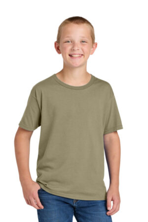 KHAKI 363Y jerzees classics youth cotton t-shirt