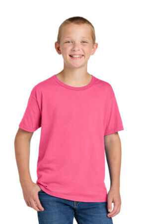 NEON PINK 363Y jerzees classics youth cotton t-shirt