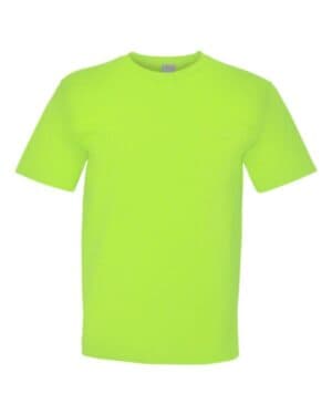 LIME GREEN Bayside 5070 usa-made midweight pocket t-shirt
