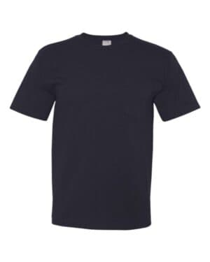 NAVY Bayside 5070 usa-made midweight pocket t-shirt