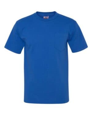 ROYAL BLUE Bayside 3015 union-made pocket t-shirt