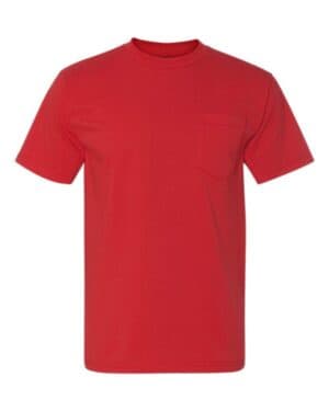 RED Bayside 3015 union-made pocket t-shirt