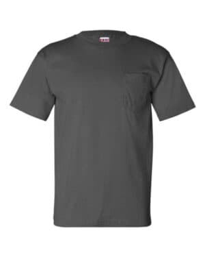 CHARCOAL Bayside 7100 usa-made pocket t-shirt