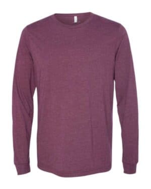 MAROON TRIBLEND Bella canvas 3513 triblend long sleeve tee