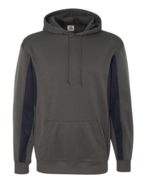GRAPHITE/ NAVY Badger 1465 drive performance fleece hooded sweatshirt