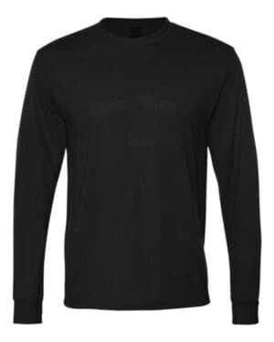 BLACK Jerzees 21MLR dri-power performance long sleeve t-shirt