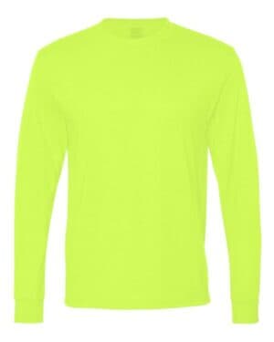 SAFETY GREEN Jerzees 21MLR dri-power performance long sleeve t-shirt