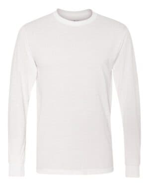 WHITE Jerzees 21MLR dri-power performance long sleeve t-shirt