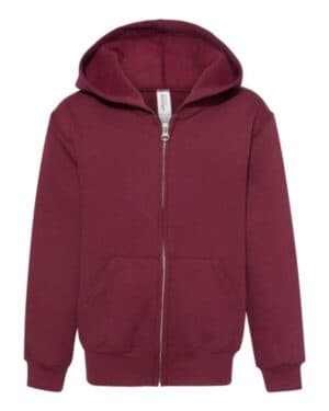 Jerzees 993BR nublend youth full-zip hooded sweatshirt