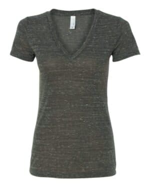 CHARCOAL MARBLE Bella canvas 6035 womens jersey deep v-neck tee