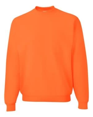 SAFETY ORANGE Jerzees 4662MR super sweats nublend crewneck sweatshirt