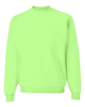 NEON GREEN Jerzees 562MR nublend crewneck sweatshirt