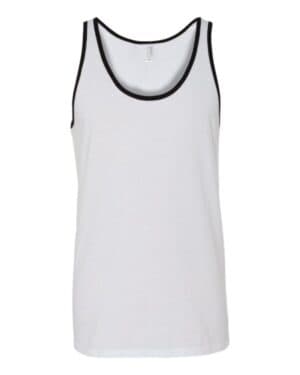 WHITE/ BLACK Bella canvas 3480 jersey tank