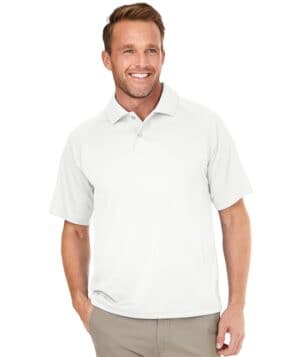 WHITE Charles river 3811CR men's classic solid wicking polo