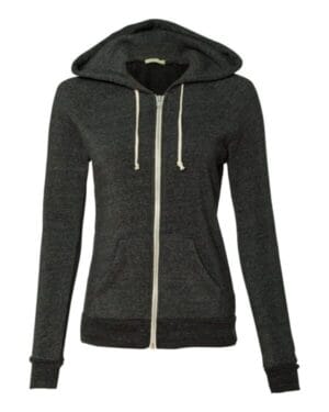 ECO BLACK 9573 womens adrian eco-fleece full-zip hooded sweatshirt