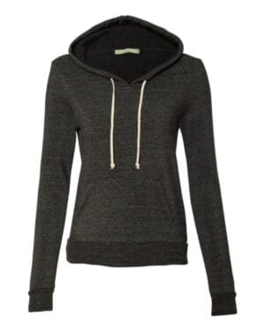 ECO BLACK 9596 womens athletics eco-fleece hooded sweatshirt