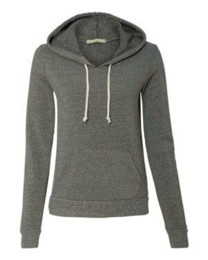 ECO GREY 9596 womens athletics eco-fleece hooded sweatshirt