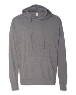 GUNMETAL HEATHER Independent trading co SS150J lightweight hooded pullover t-shirt