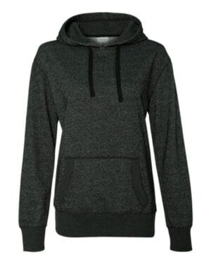 8860 womens glitter french terry hooded sweatshirt
