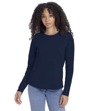 MIDNIGHT NAVY Next level apparel 3911NL ladies' relaxed long sleeve t-shirt