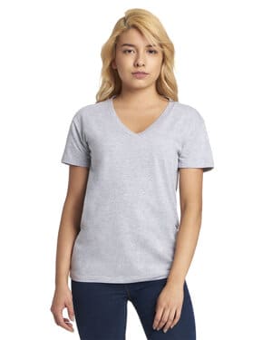 HEATHER GRAY Next level apparel 3940 ladies' relaxed v-neck t-shirt