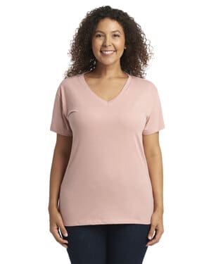 DESERT PINK Next level apparel 3940 ladies' relaxed v-neck t-shirt