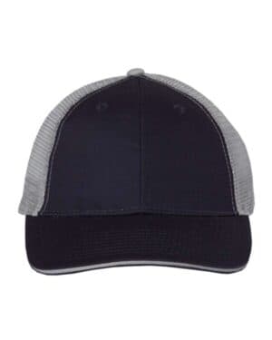 NAVY/ GREY Valucap S102 sandwich trucker cap