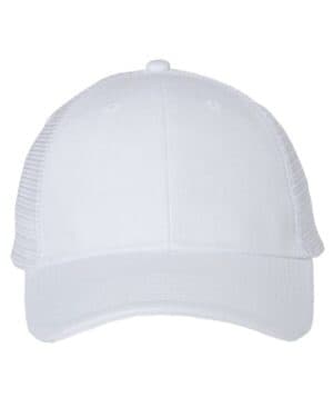 WHITE/ WHITE Valucap S102 sandwich trucker cap