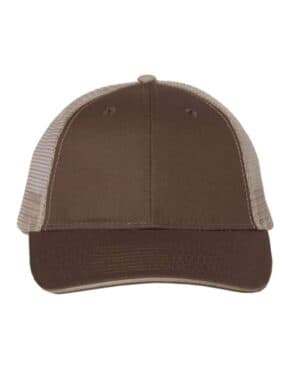BROWN/ KHAKI Valucap S102 sandwich trucker cap